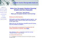 Desktop Screenshot of european-vacation-planning-made-simple.com