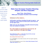 Tablet Screenshot of european-vacation-planning-made-simple.com